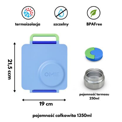 OMIE OMIEBOX Lunch box z termosem Sea Blue - obrazek 3