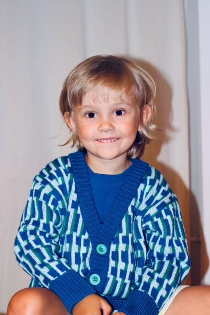 KID STORY Kardigan z wełny merino i bawełny Color Splash - obrazek 2