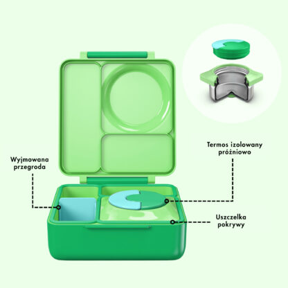 OMIE OMIEBOX Lunch box z termosem Apple Green - obrazek 4