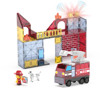 MAGNA-TILES® Klocki Magnetyczne Fire Station 50 el. - obrazek 3