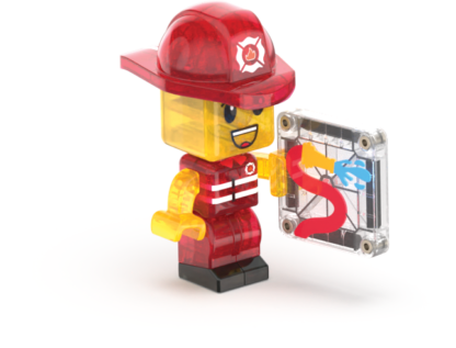 MAGNA-TILES® Klocki Magnetyczne Fire Station 50 el. - obrazek 5