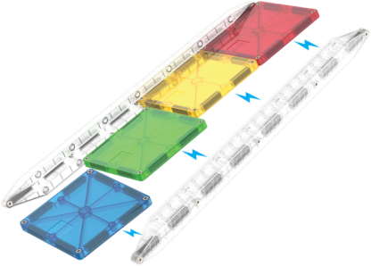 MAGNA-TILES® Klocki Magnetyczne Rail Racers XL 90 el. - obrazek 5