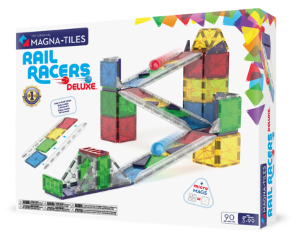 MAGNA-TILES® Klocki Magnetyczne Rail Racers XL 90 el. - obrazek 3