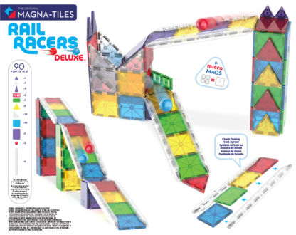 MAGNA-TILES® Klocki Magnetyczne Rail Racers XL 90 el. - obrazek 4