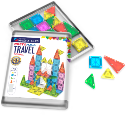 MAGNA-TILES® Klocki Magnetyczne Travel microMAGS XL 55 el. - obrazek 4