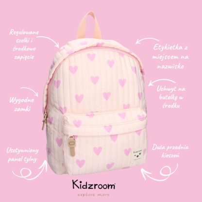 KIDZROOM Plecak dla dzieci L Magical Heart pink - obrazek 6