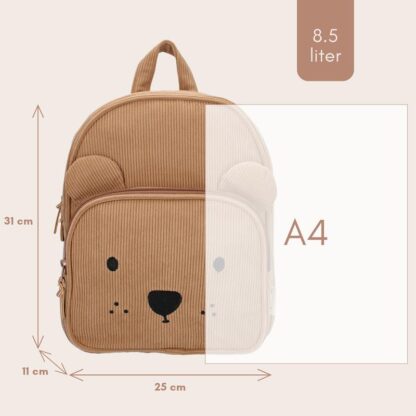 KIDZROOM Plecak dla dzieci Beary Excited Brown - obrazek 5