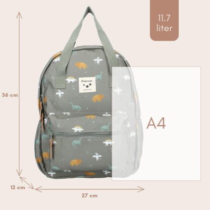 KIDZROOM Plecak dla dzieci L Small Dino Green - obrazek 5
