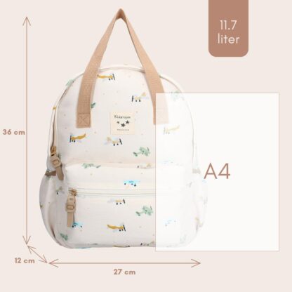 KIDZROOM Plecak dla dzieci L Small Aeroplane Beige - obrazek 5