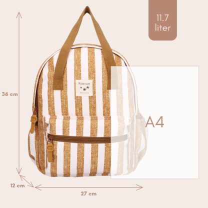 KIDZROOM Plecak dla dzieci L Stripe Frenzy Brown - obrazek 5