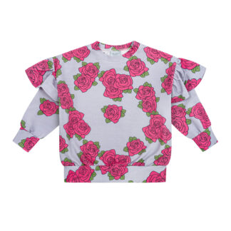 DEAR SOPHIE Róże Fioletowe Bluza ze skrzydełkami