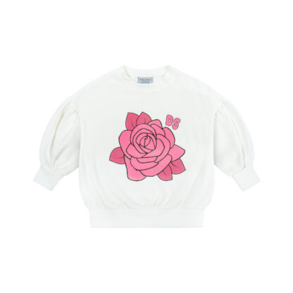 DEAR SOPHIE Róża Welurowa Bluza Bufiasta