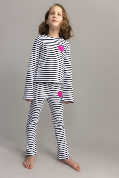 DEAR SOPHIE Serce Paski Longsleeve - obrazek 2