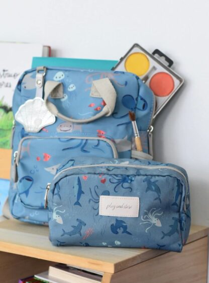 Play and store Mini plecak z regulowanymi uchwytami Niebieski - obrazek 7
