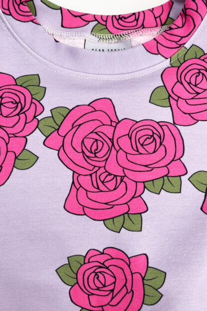DEAR SOPHIE Róże Fioletowe Bluza ze skrzydełkami - obrazek 2