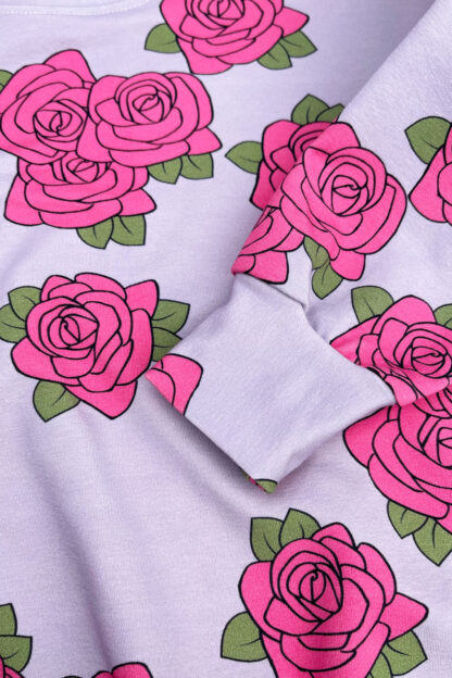DEAR SOPHIE Róże Fioletowe Bluza ze skrzydełkami - obrazek 4