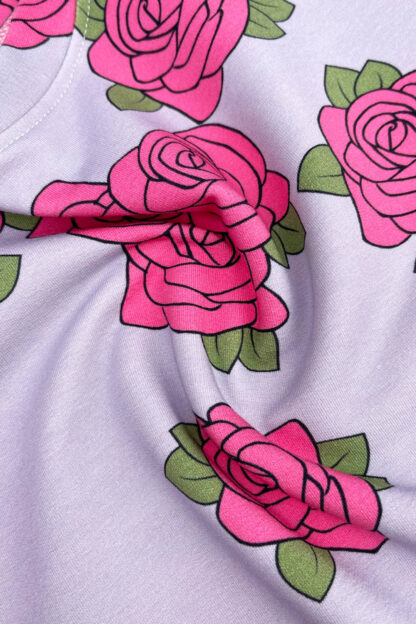 DEAR SOPHIE Róże Fioletowe Bluza ze skrzydełkami - obrazek 5