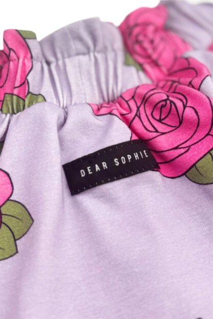 DEAR SOPHIE Róże Fioletowe Spódnica Falbany - obrazek 4