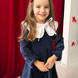 KID STORY Sukienka welurowa z bawełny organicznej