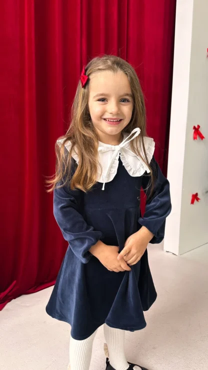 KID STORY Sukienka welurowa z bawełny organicznej