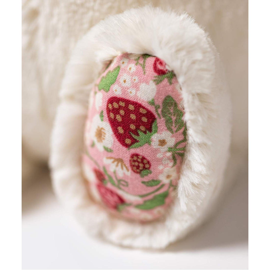 Jellycat Króliczek z Kwiecistymi Uszami Kremowy „Berry” 31 cm - obrazek 9