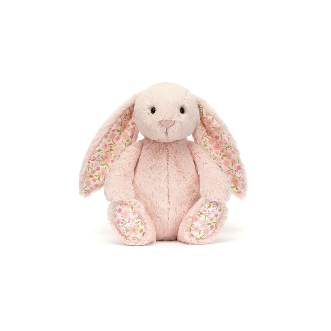 Jellycat Króliczek z Kwiecistymi Uszami Pudrowy Róż „Cherry” 31 cm - obrazek 4