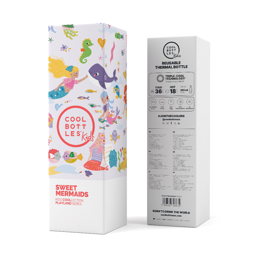 Cool Bottles Butelka termiczna Kids 350 ml Sweet Mermaids - obrazek 5