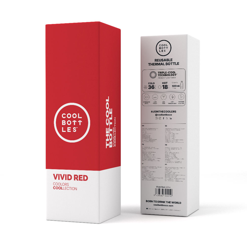 Cool Bottles Butelka termiczna 500 ml Vivid Red - obrazek 5