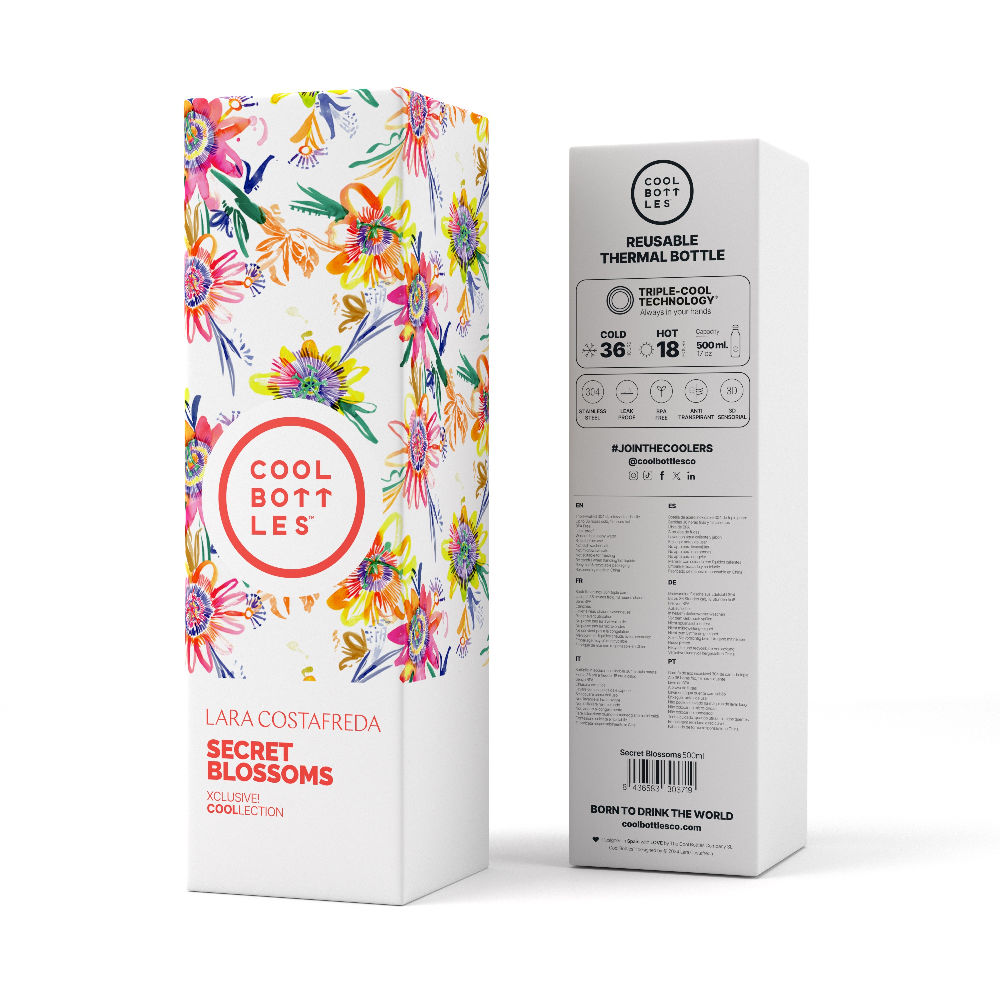 Cool Bottles Butelka termiczna Xclusive! 500 ml Lara Costafreda – Secret Blossoms - obrazek 5