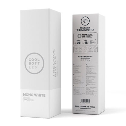 Cool Bottles Butelka termiczna 750 ml Mono White - obrazek 5