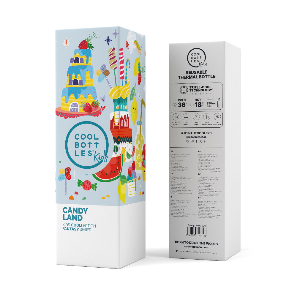 Cool Bottles Butelka termiczna Kids 350 ml Candy Land - obrazek 5