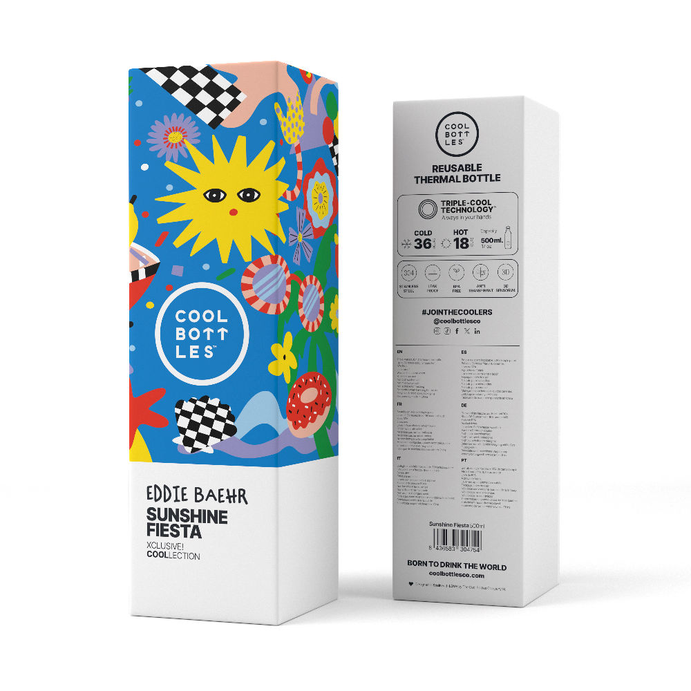 Cool Bottles Butelka termiczna Xclusive! 500 ml Eddie Baehr – Sunshine Fiesta - obrazek 5