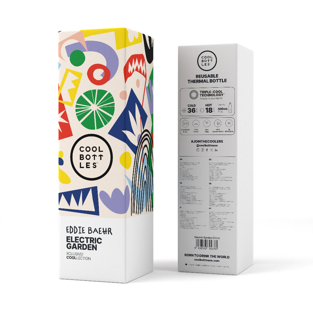 Cool Bottles Butelka termiczna Xclusive! 500 ml Eddie Baehr – Electric Garden - obrazek 5