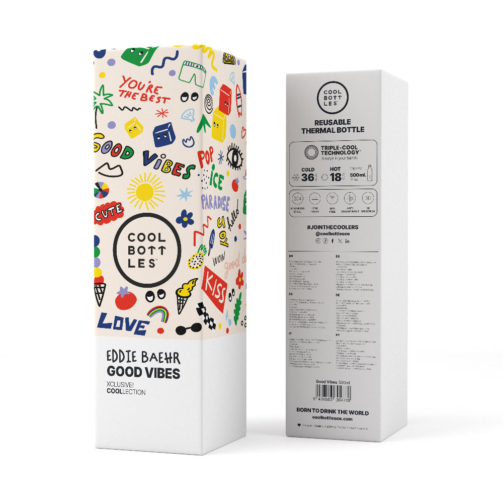 Cool Bottles Butelka termiczna Xclusive! 500 ml Eddie Baehr – Good Vibes - obrazek 5