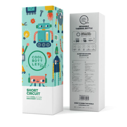 Cool Bottles Butelka termiczna Kids 500 ml Short Circuit - obrazek 5