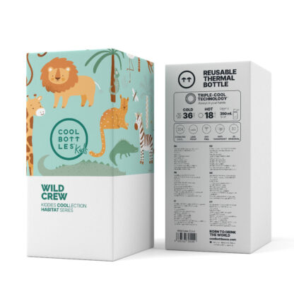 Cool Bottles Butelka termiczna Kiddies 350 ml Wild Crew - obrazek 5
