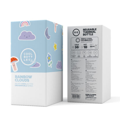 Cool Bottles Butelka termiczna Kiddies 350 ml Rainbow Clouds - obrazek 5