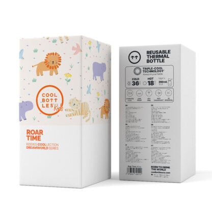 Cool Bottles Butelka termiczna Kiddies 350 ml Roar Time - obrazek 5
