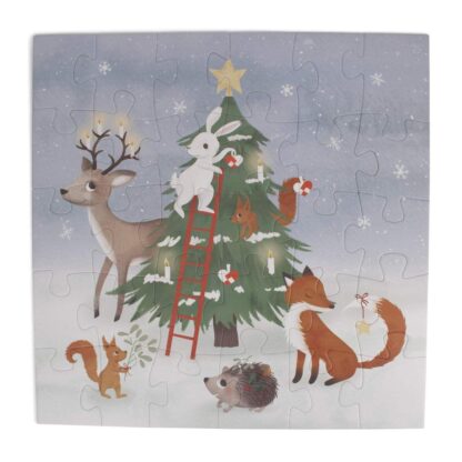 Filibabba Puzzle 30 el. (45x45 cm) Wonderful Winter - Forest friends - obrazek 2
