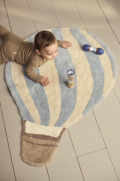 Filibabba Dywan dla dzieci Air balloon Pearl Blue - obrazek 3