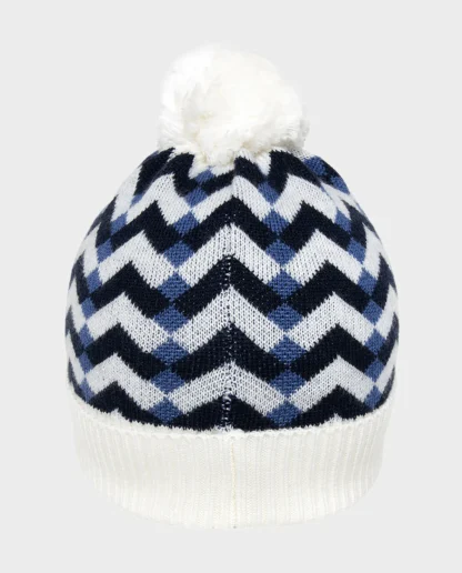 KID STORY Czapka z wełny merino Chevron - obrazek 2