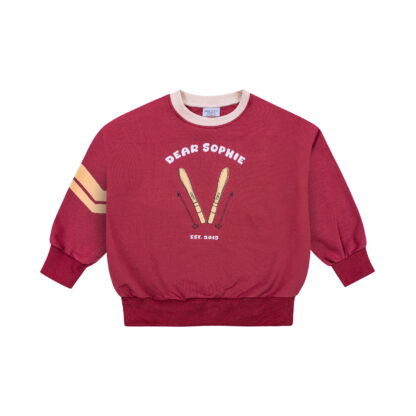 DEAR SOPHIE Narty bordowe bluza oversize