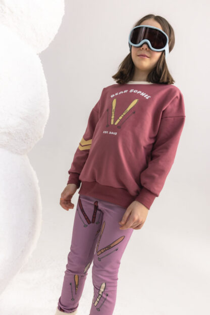 DEAR SOPHIE Narty bordowe bluza oversize - obrazek 4