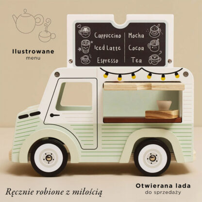 Le Toy Van Drewniany samochód retro kawiarnia zabawka dla dzieci sklep kawa - obrazek 8