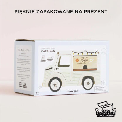 Le Toy Van Drewniany samochód retro kawiarnia zabawka dla dzieci sklep kawa - obrazek 3