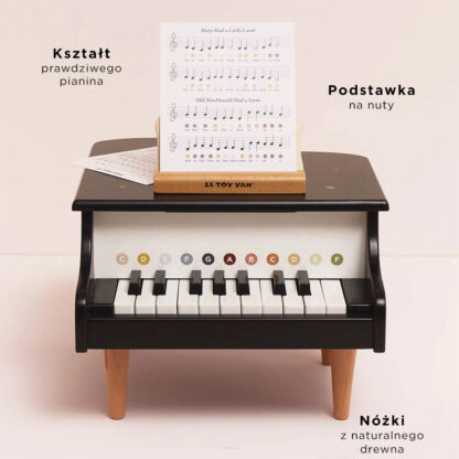 Le Toy Van Drewniany fortepian edukacyjna zabawka dla dzieci pianino muzyka - obrazek 5