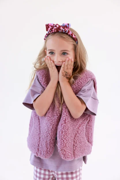 KID STORY Kamizelka Merino Dusty Pink - obrazek 5