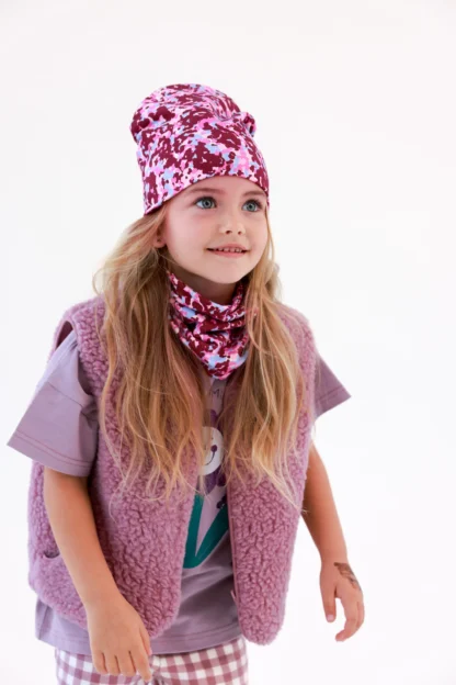 KID STORY Kamizelka Merino Dusty Pink - obrazek 2