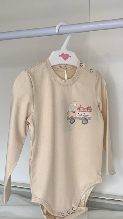 Ladebebe Komplet Body + legginsy ciężarówka z dyniami