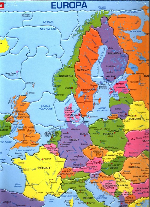 Larsen Puzzle 37 elementów Mapa Europa polityczna